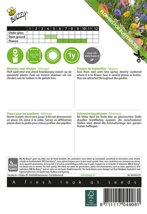 Blomster til sommerfugle,blanding - Billede 4
