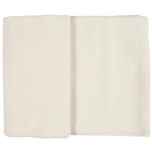 Aflang dug i butter cream bomuld
med mål B: 150 L: 250.