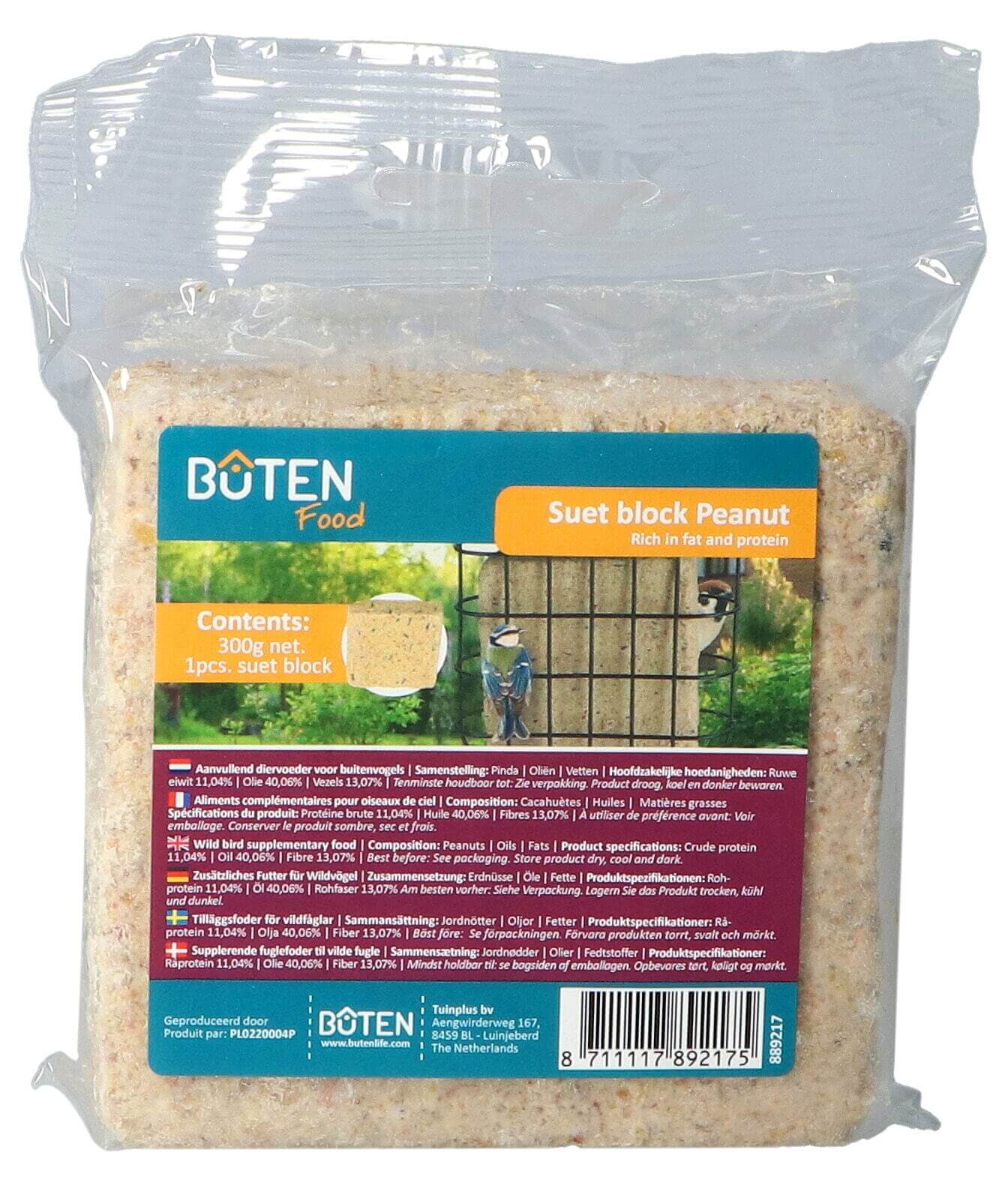 Fuglefoder, fedtblok med jordnødder 300 g